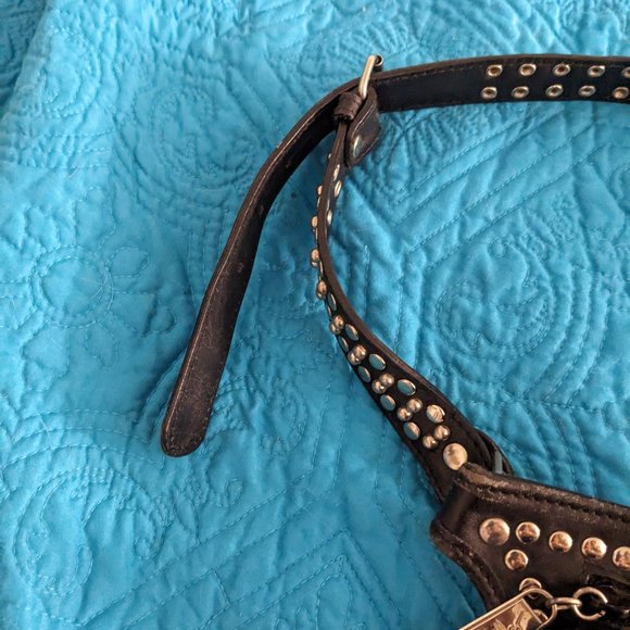 Nicole Miller riveted biker steampunk belt,  fanny pack main image 9